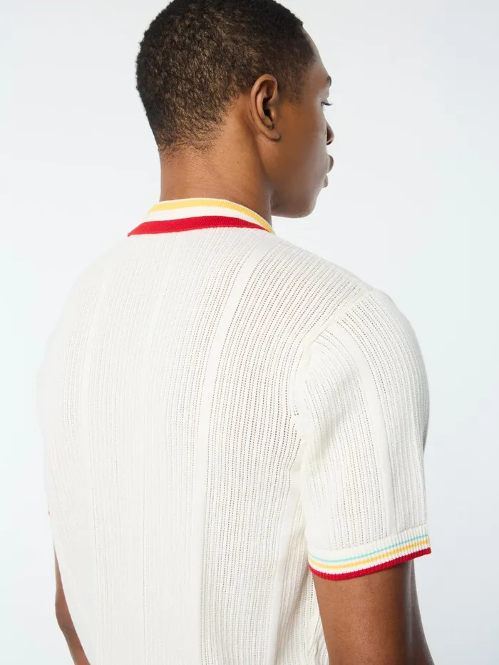 Men Knitwear Sergio Tacchini Slice Polo Gardenia Gold