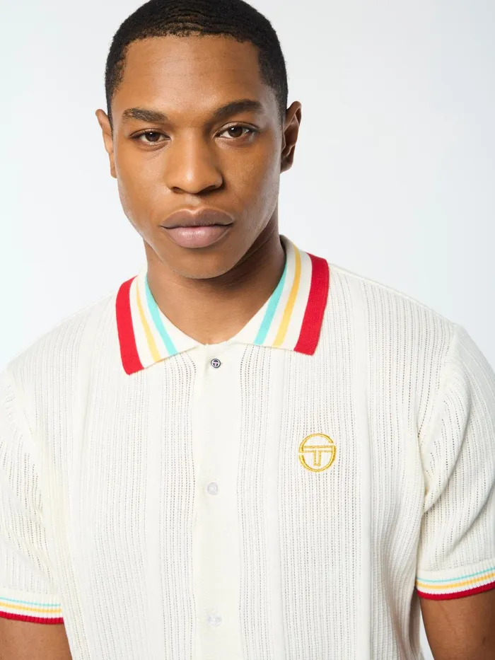 Men Knitwear Sergio Tacchini Slice Polo Gardenia Gold