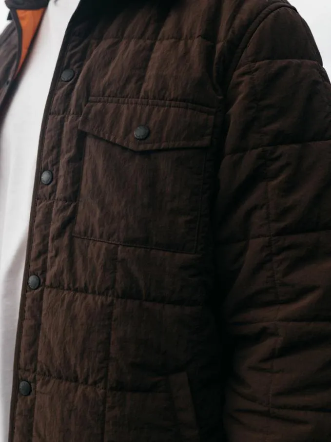 Men Lapwing Shirt Seal Brown Finisterre Shirts