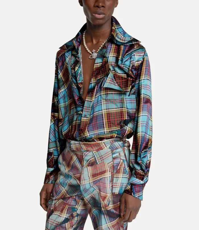 Men M Violin Shirt Multitartan Vivienne Westwood Shirts Men M Violin Shirt Multitartan Vivienne Westwood Shirts
