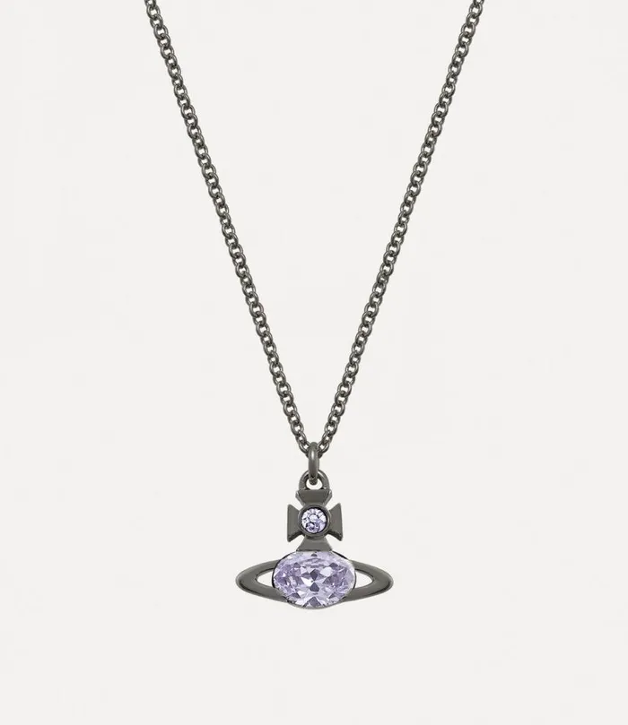 Men Man Allie Pendant Necklace Rutheniumlightlavendercz Vivienne Westwood Classic Styles