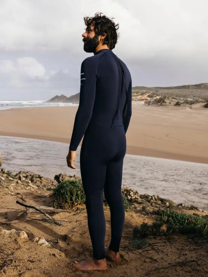 Men Nieuwland 32 Yulex Back Zip Wetsuit Ink Manuka Finisterre Wetsuits