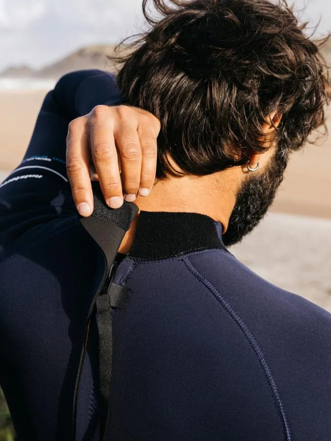 Men Nieuwland 32 Yulex Back Zip Wetsuit Ink Manuka Finisterre Wetsuits