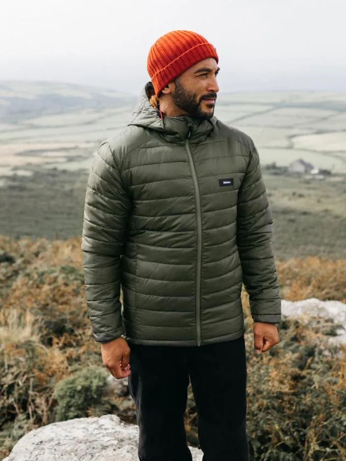 Men Nimbus Hooded Jacket Dark Olive Finisterre Jackets Coats and Gilets