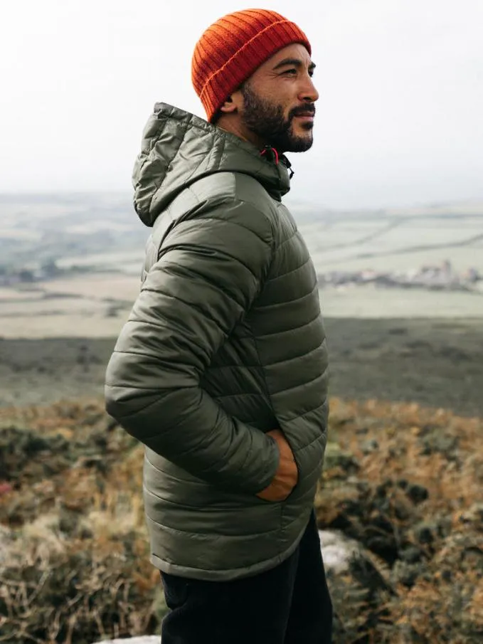 Men Nimbus Hooded Jacket Dark Olive Finisterre Jackets Coats and Gilets