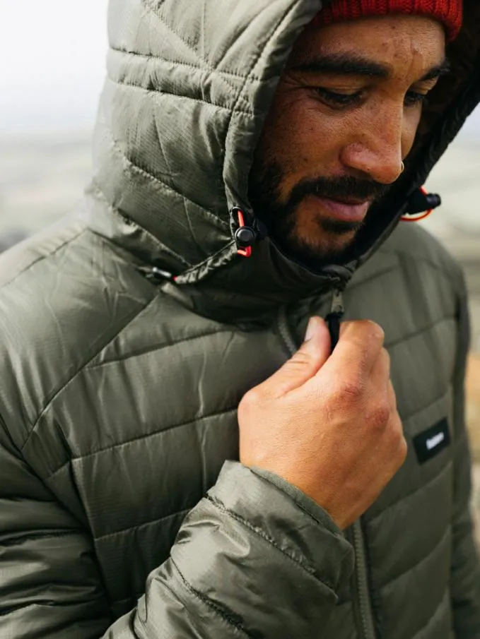 Men Nimbus Hooded Jacket Dark Olive Finisterre Jackets Coats and Gilets