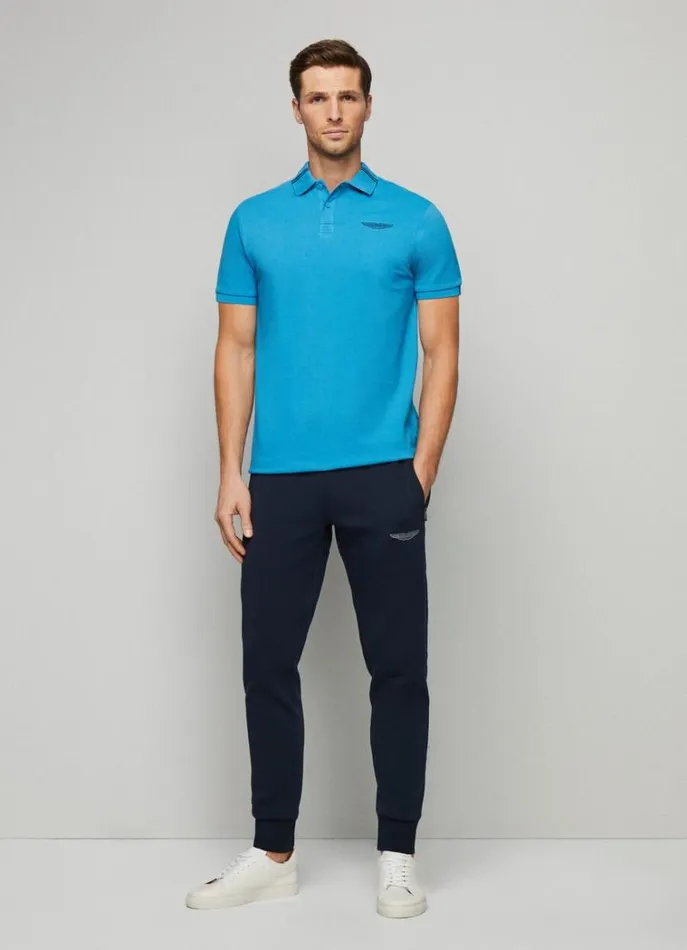 Men Polo Shirts Hackett London Aston Martin Classic Fit Polo Shirt Hypa Blue