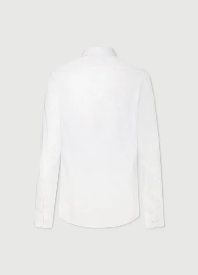 Men Shirts Hackett London Slim Fit Stretch Shirt White