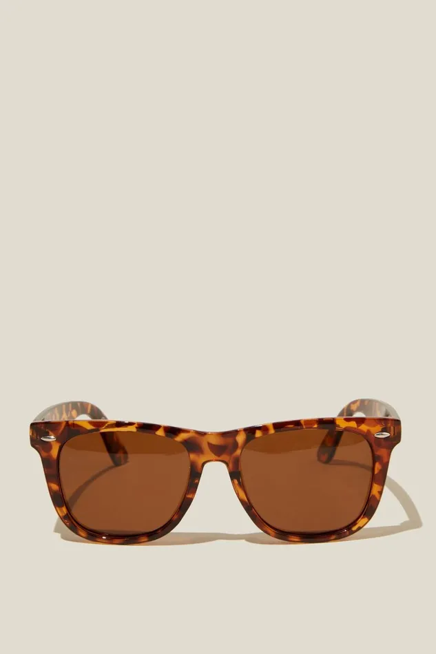 Men Sunglasses Cotton On Beckley Polarized Sunglasses Tortbrown