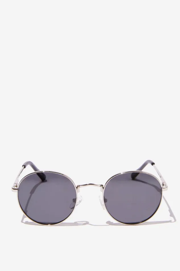 Men Sunglasses Cotton On Bellbrae Polarized Sunglasses Silvermatte Blacksmoke
