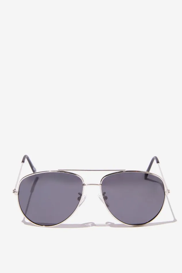 Men Sunglasses Cotton On Marshall Polarized Sunglasses Silverblack