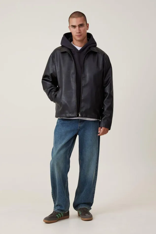 Men Sweats and Hoodies Cotton On Box Fit Hoodie Washed Black Men Sweats and Hoodies Cotton On Box Fit Hoodie Washed Black