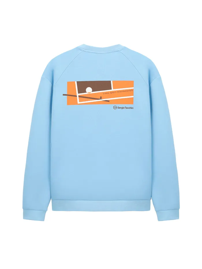 Men Sweatshirts And Hoodies Sergio Tacchini Daily Campo Aircush Sweatshirt Light Blue
