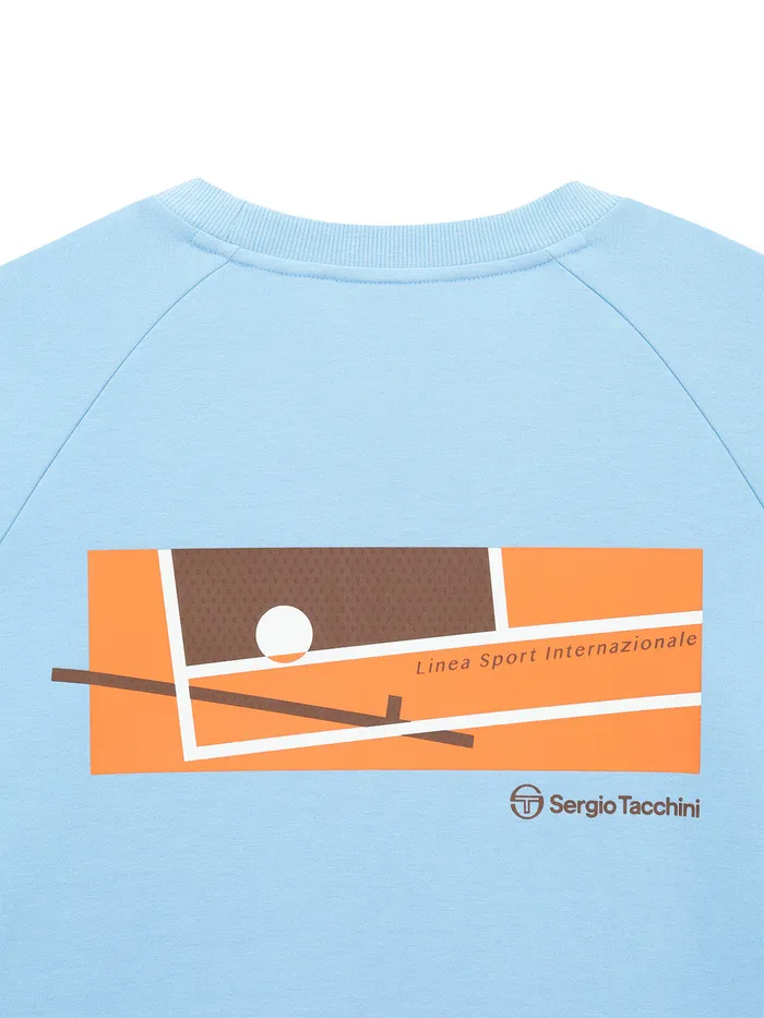 Men Sweatshirts And Hoodies Sergio Tacchini Daily Campo Aircush Sweatshirt Light Blue