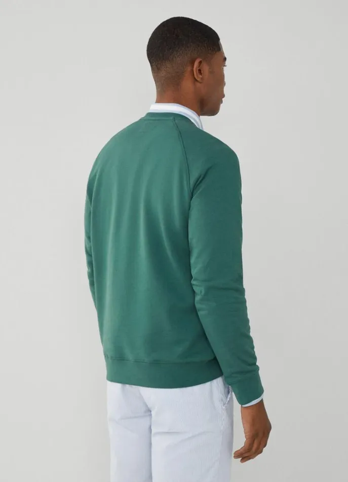 Men Sweatshirts Hackett London Classic Fit Heritage Sweatshirt Green