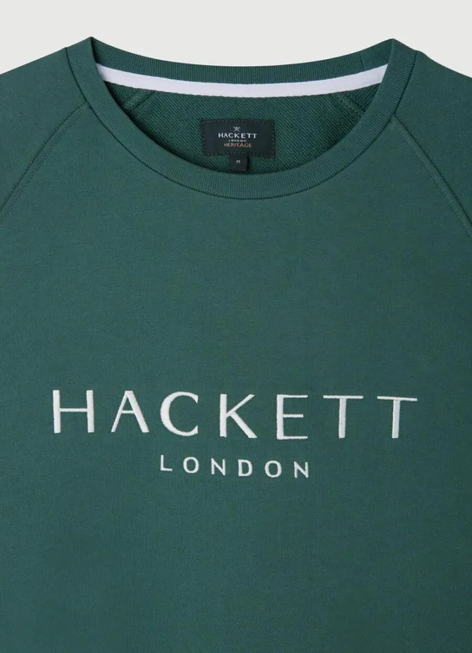 Men Sweatshirts Hackett London Classic Fit Heritage Sweatshirt Green