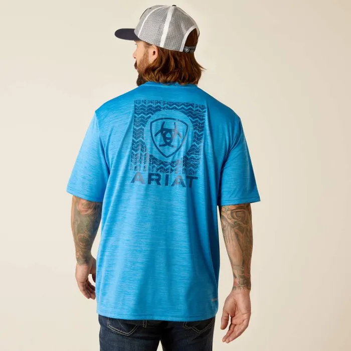 Men TShirts and Polos Ariat Charger Ariat SW Shield TShirt Brilliant Blue Men TShirts and Polos Ariat Charger Ariat SW Shield TShirt Brilliant Blue