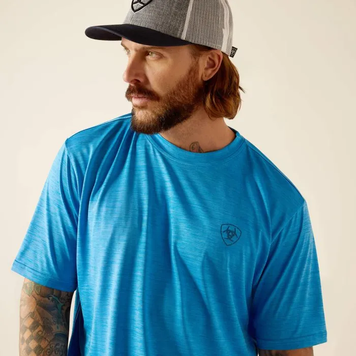 Men TShirts and Polos Ariat Charger Ariat SW Shield TShirt Brilliant Blue Men TShirts and Polos Ariat Charger Ariat SW Shield TShirt Brilliant Blue