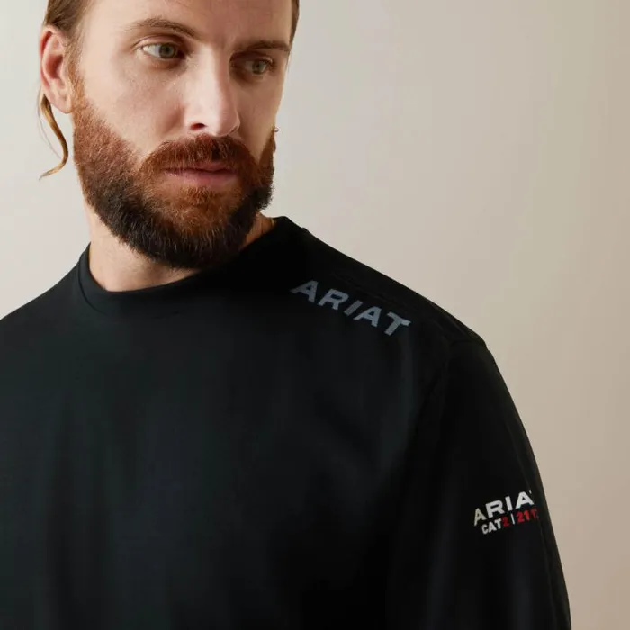 Men TShirts and Polos Ariat FR Raising The Flag TShirt Black Men TShirts and Polos Ariat FR Raising The Flag TShirt Black