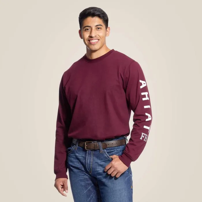 Men TShirts and Polos Ariat FR Roughneck Skull Logo TShirt Malbec Men TShirts and Polos Ariat FR Roughneck Skull Logo TShirt Malbec