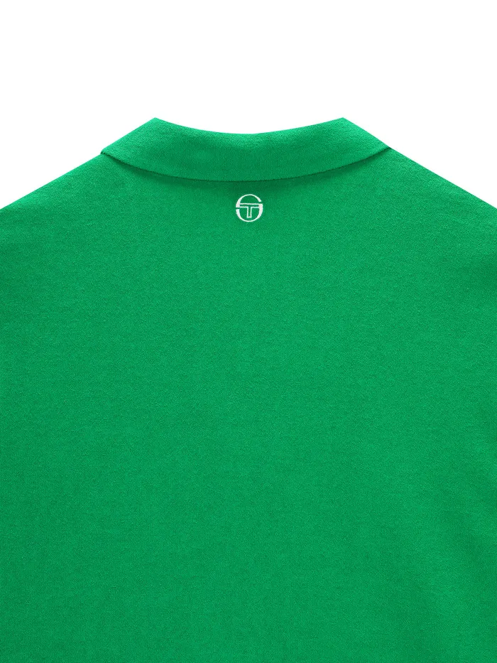 Men TShirts Sergio Tacchini Monte Carlo Terry ButtonUp Cabana Shirt Green