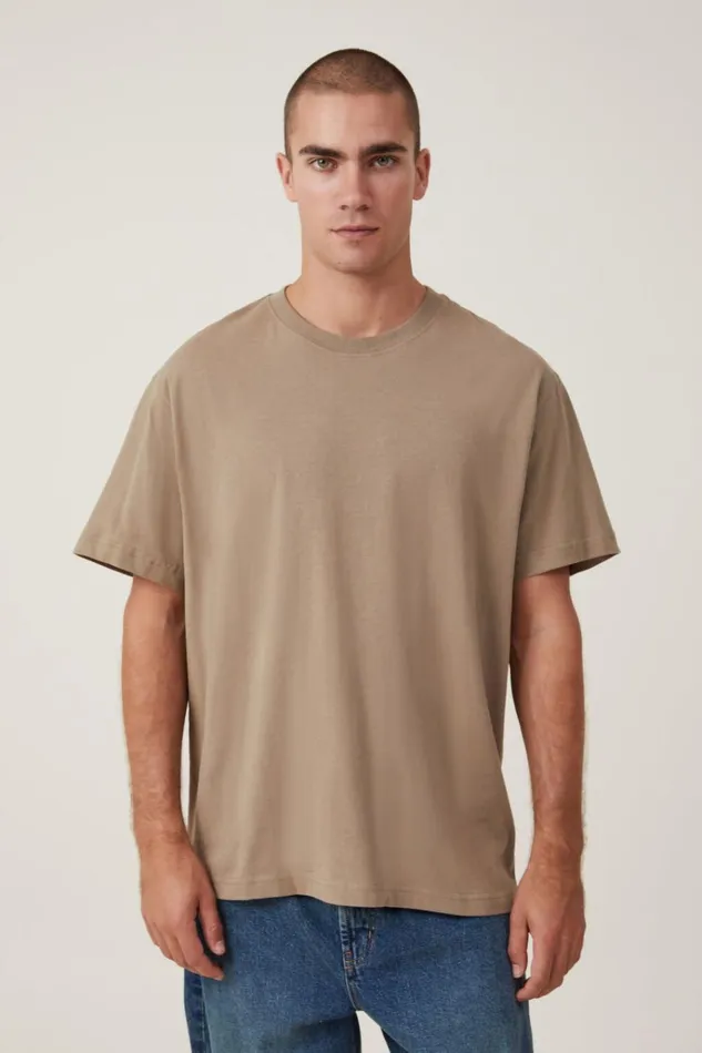 Men Tees and Tanks Cotton On Organic Loose Fit TShirt Coffee
