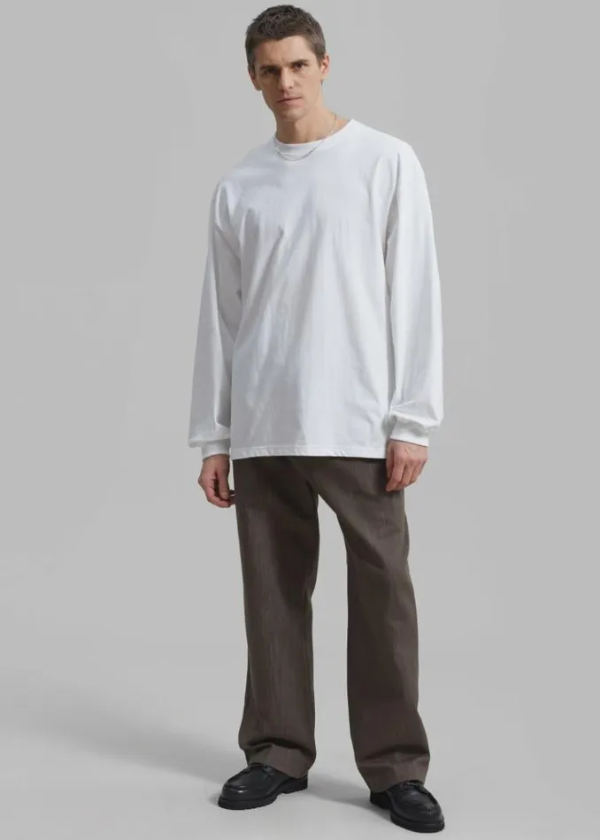 Men The Frankie Shop Wells Denim Pants 8211 Brown Brown