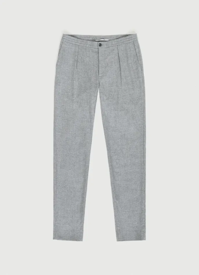 Men Trousers and Chinos Hackett London Relaxed Fit Wool And Cashmere Joggers Light Grey