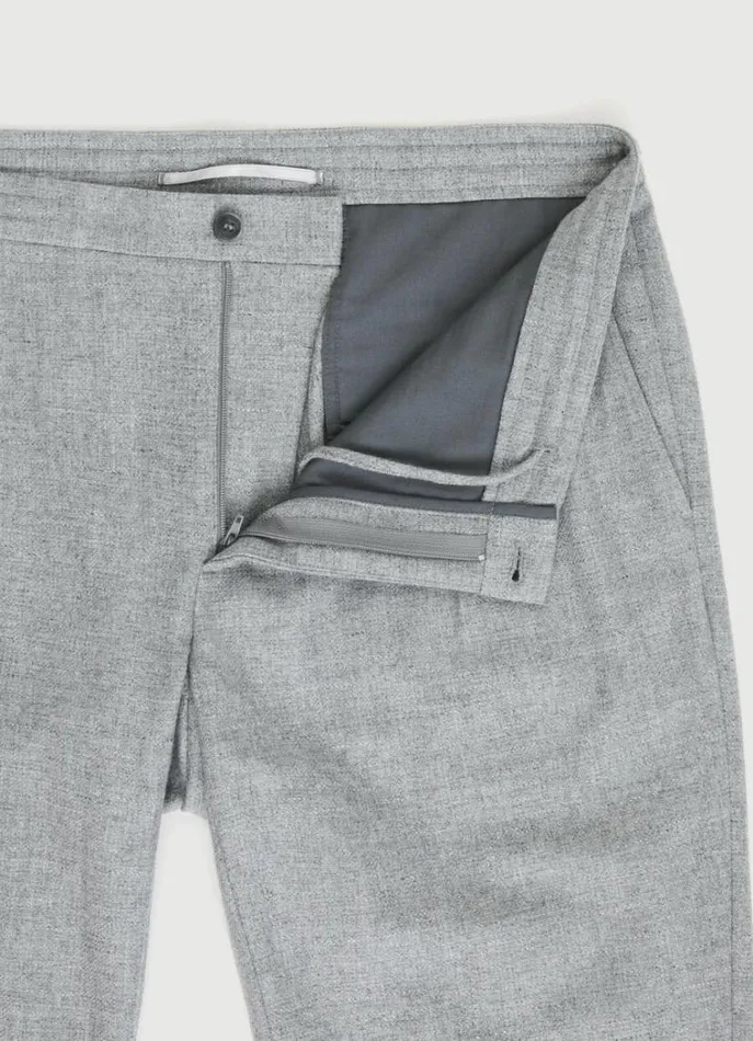 Men Trousers and Chinos Hackett London Relaxed Fit Wool And Cashmere Joggers Light Grey