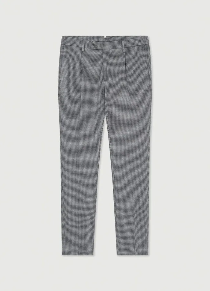 Men Trousers and Chinos Hackett London Slim Fit Houndstooth Trousers Grey
