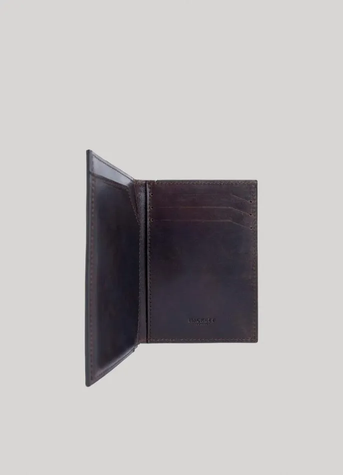 Men Wallets and Cardholders Hackett London Leather Wallet Brown