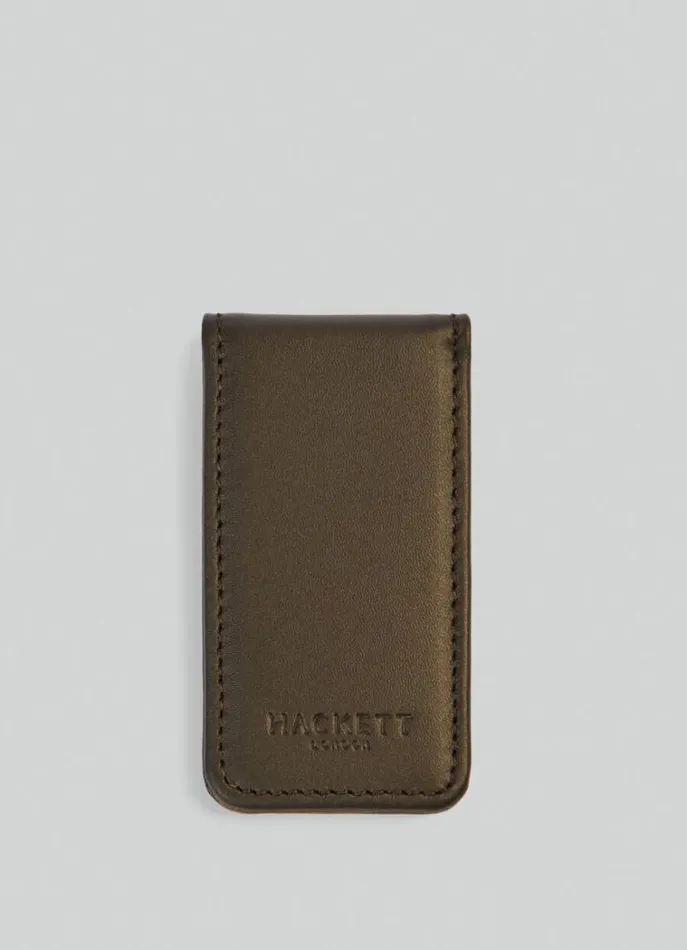 Men Wallets and Cardholders Hackett London TwoTone Magnetic Clip Case Browntaupe