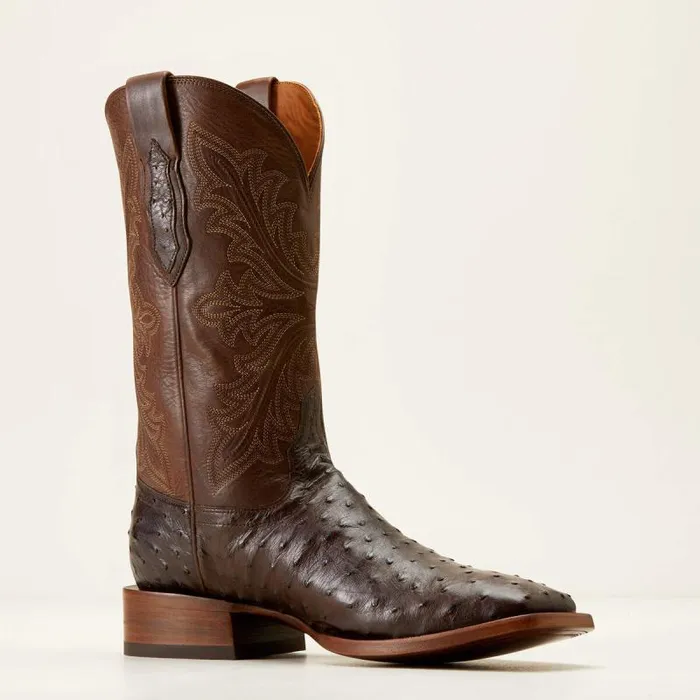 Men Western Boots Ariat Bench Made Bassett Western Boot Espresso Full Quill Ostrich Men Western Boots Ariat Bench Made Bassett Western Boot Espresso Full Quill Ostrich
