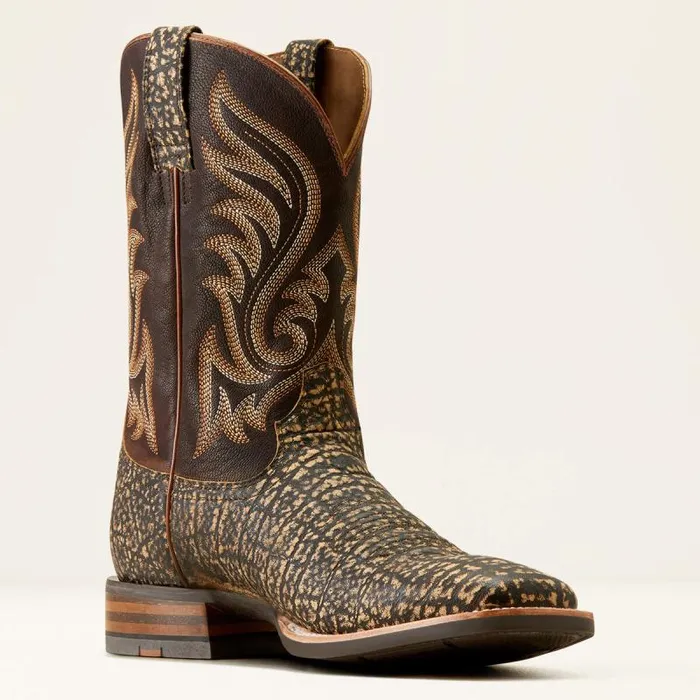 Men Western Boots Ariat Cattle Call Cowboy Boot Muddy Elephant Printdark Chocolate