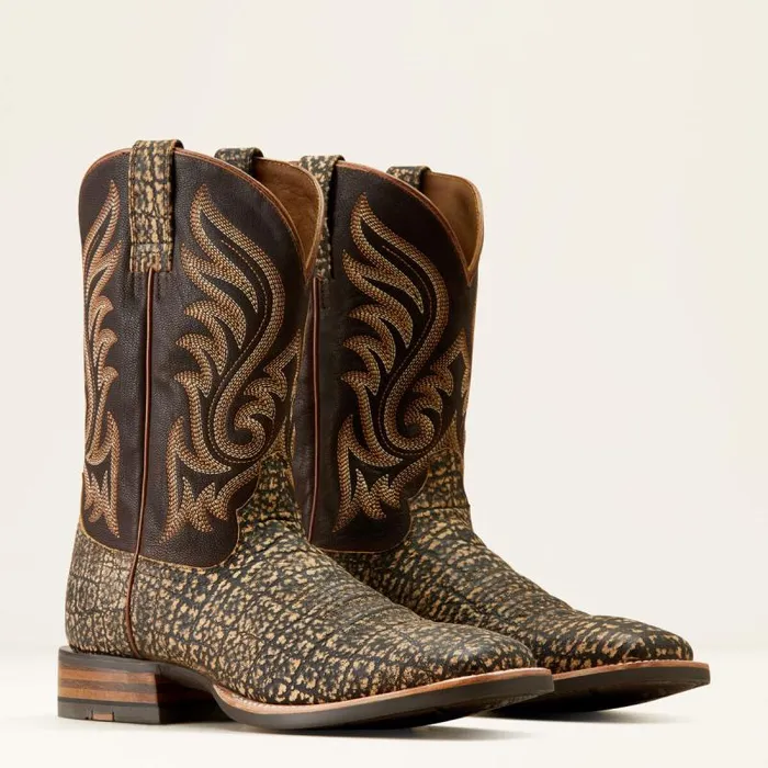 Men Western Boots Ariat Cattle Call Cowboy Boot Muddy Elephant Printdark Chocolate