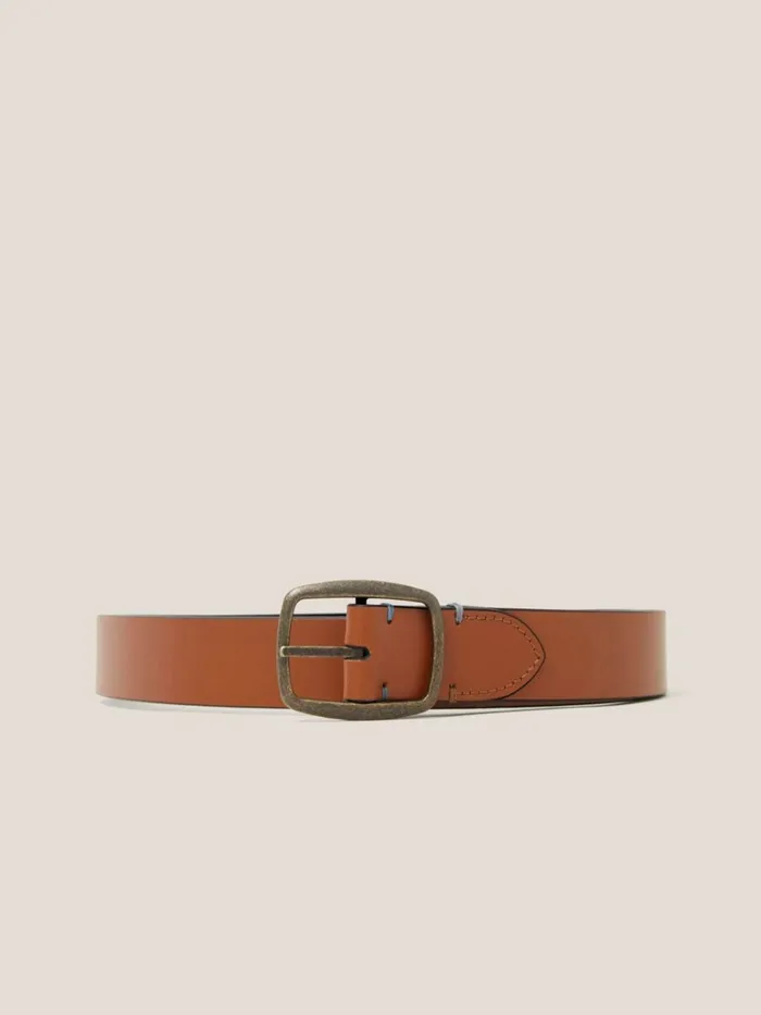 Men White Stuff Belts Reversible Leather Belt Tan Multi