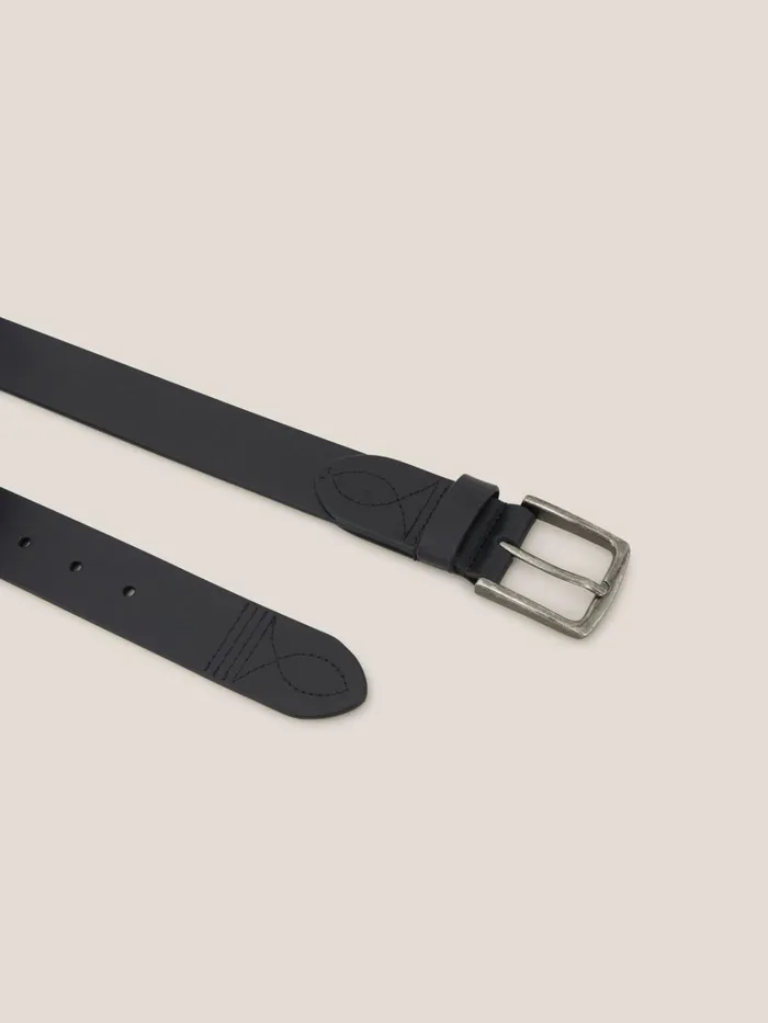 Men White Stuff Belts Smart Leather Belt Pure Black Men White Stuff Belts Smart Leather Belt Pure Black