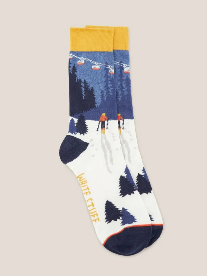Men White Stuff Socks Ski Scenic Socks In A Cracker Blue Multi Men White Stuff Socks Ski Scenic Socks In A Cracker Blue Multi