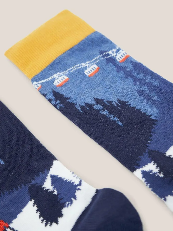 Men White Stuff Socks Ski Scenic Socks In A Cracker Blue Multi Men White Stuff Socks Ski Scenic Socks In A Cracker Blue Multi