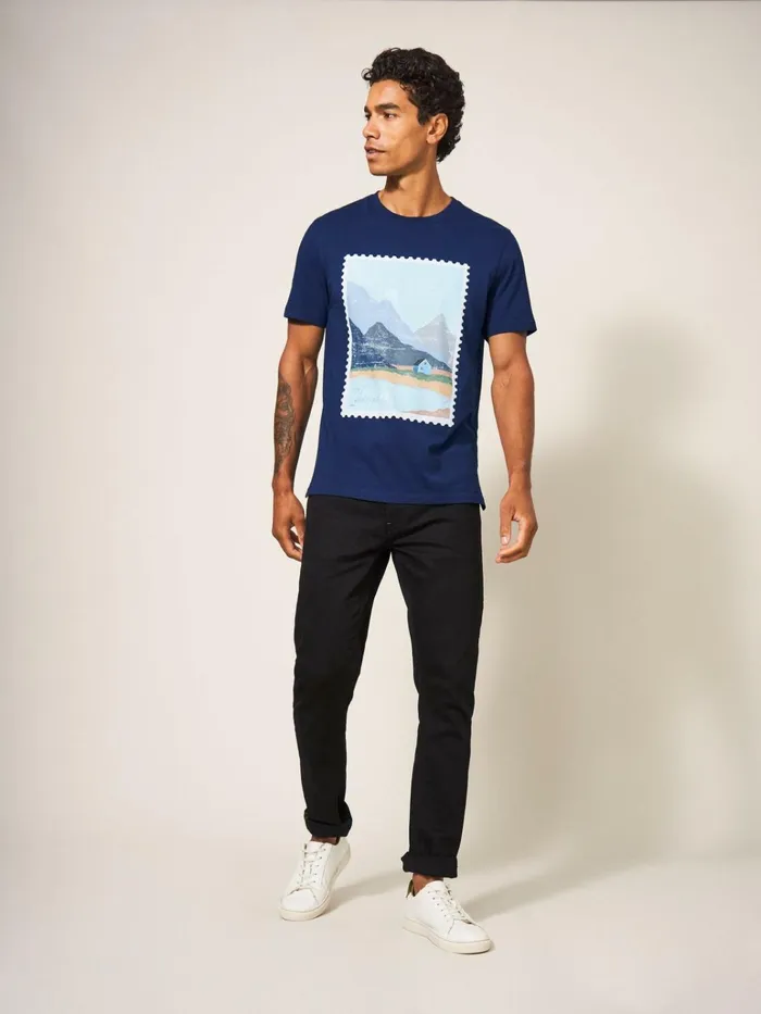 Men White Stuff Tshirts Foroyar Graphic Tshirt French Navy Men White Stuff Tshirts Foroyar Graphic Tshirt French Navy