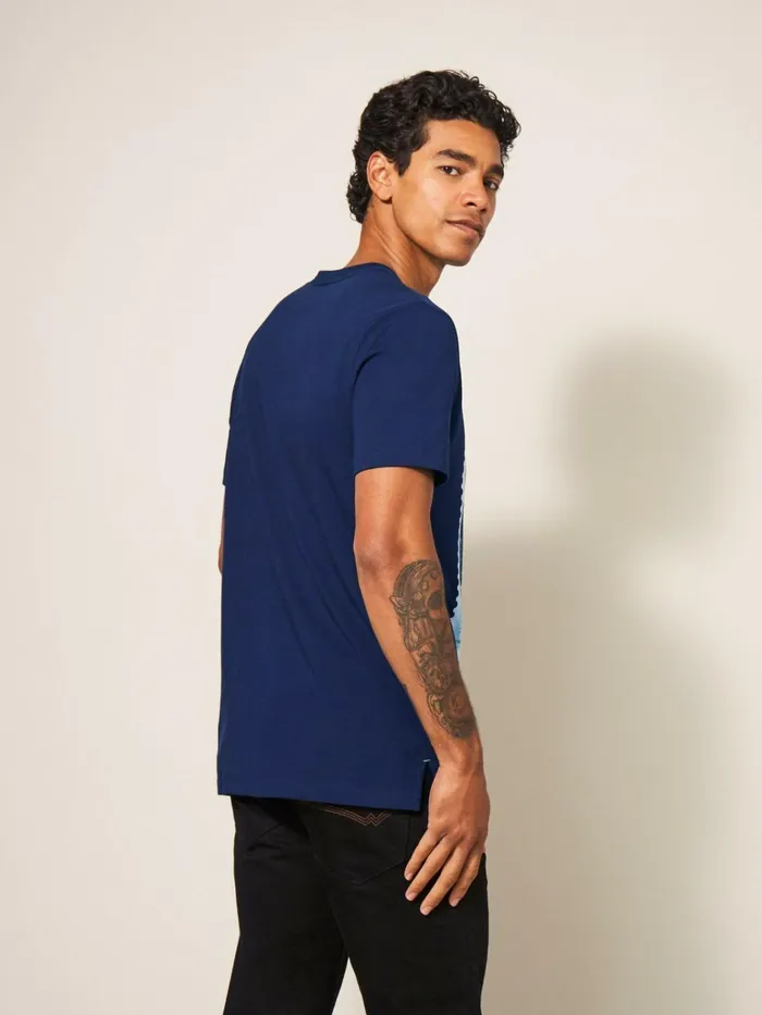 Men White Stuff Tshirts Foroyar Graphic Tshirt French Navy Men White Stuff Tshirts Foroyar Graphic Tshirt French Navy