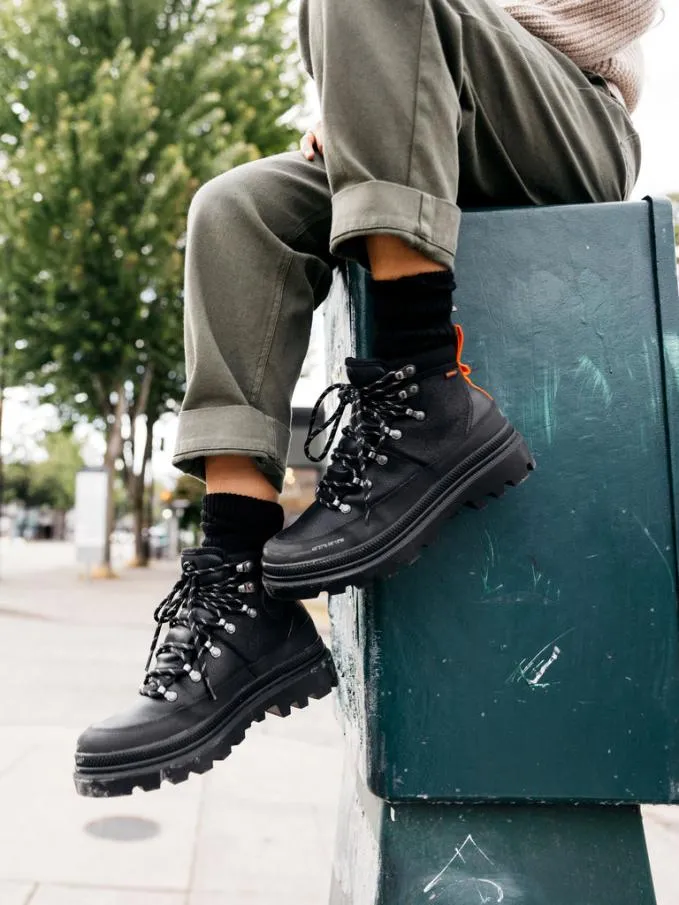 MenWomen Palladium Finisterre Pallatrooper Hiker WP Black Finisterre Footwear