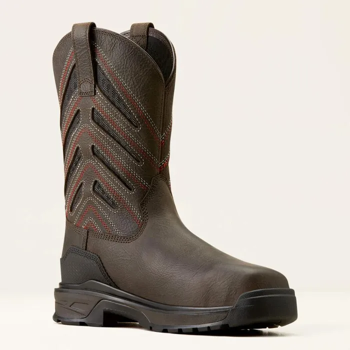 Men Work Boots Ariat Intrepid VentTEK Composite Toe Work Boot Iron Coffee