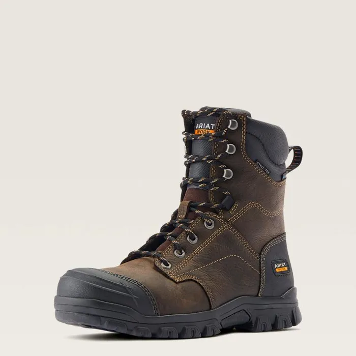 Men Work Boots Ariat Treadfast 8034 Waterproof Steel Toe Work Boot Dark Brown Men Work Boots Ariat Treadfast 8034 Waterproof Steel Toe Work Boot Dark Brown