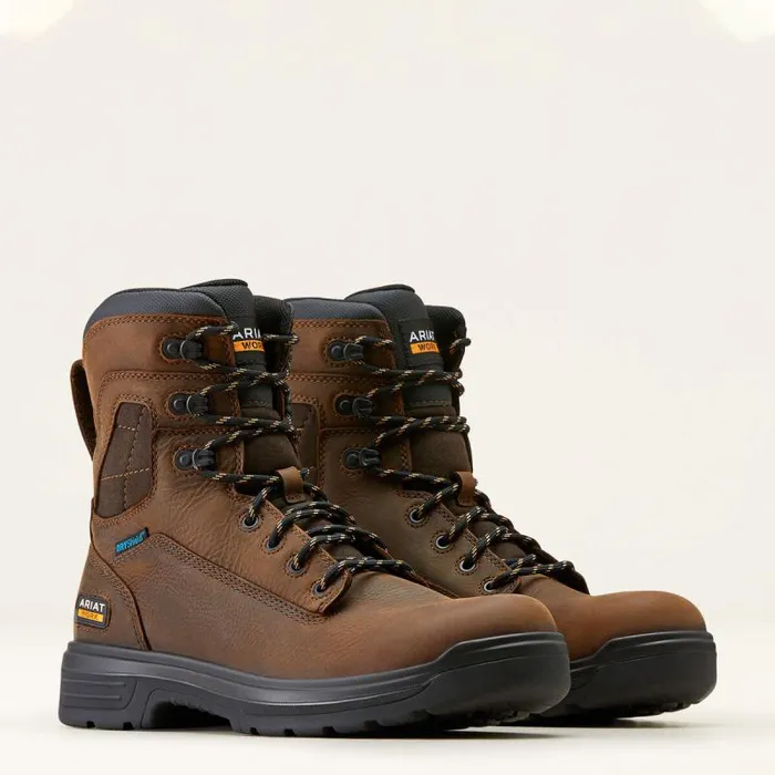 Men Work Boots Ariat Turbo 8034 Waterproof Work Boot Rich Brown Men Work Boots Ariat Turbo 8034 Waterproof Work Boot Rich Brown