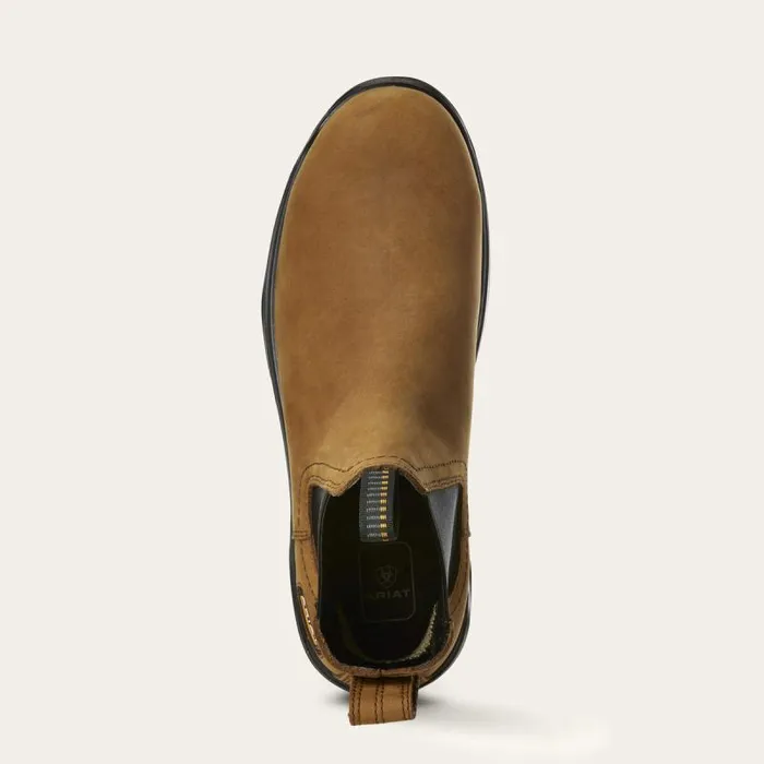 Men Work Boots Ariat Turbo Chelsea Waterproof Carbon Toe Work Boot Aged Bark Men Work Boots Ariat Turbo Chelsea Waterproof Carbon Toe Work Boot Aged Bark