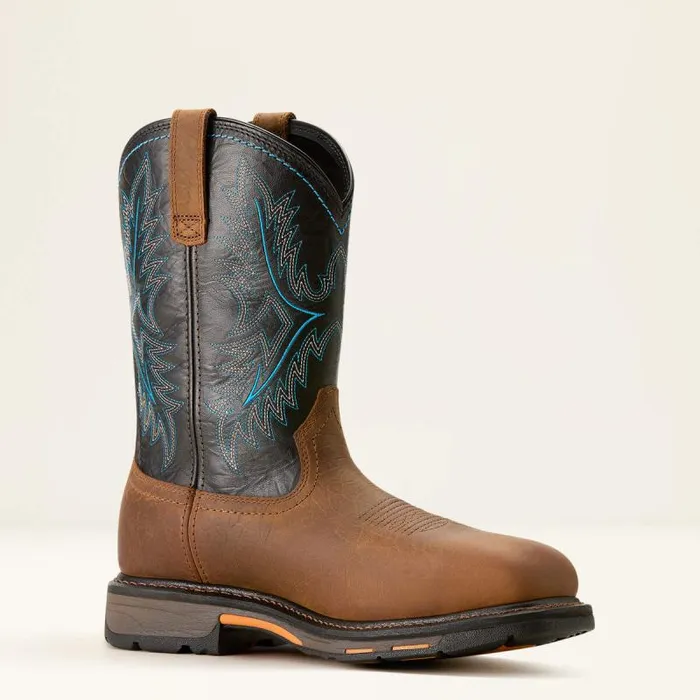 Men Work Boots Ariat WorkHog CSA Waterproof Composite Toe Work Boot Tumbled Barktwilight