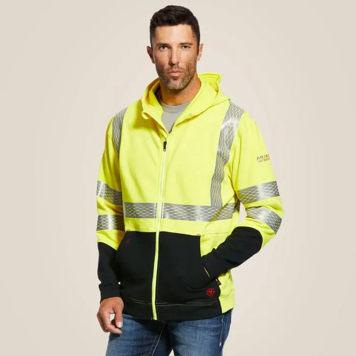 Men Workwear Ariat FR HiVis Hoodie High Viz Yellow