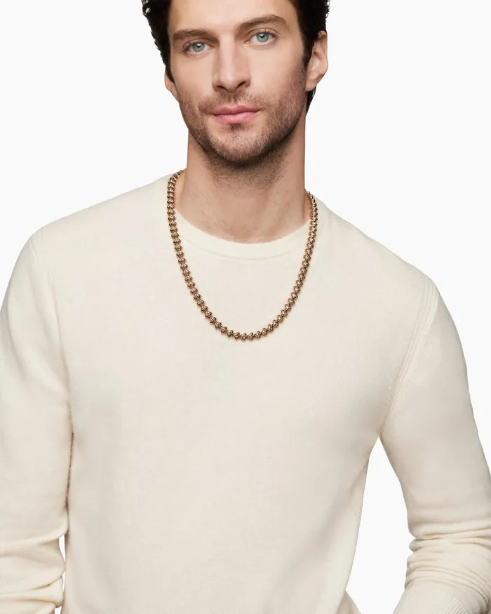 Mens Armory Necklace In 18K Rose Gold 95mm Men David Yurman Chains Mens Armory Necklace In 18K Rose Gold 95mm Men David Yurman Chains