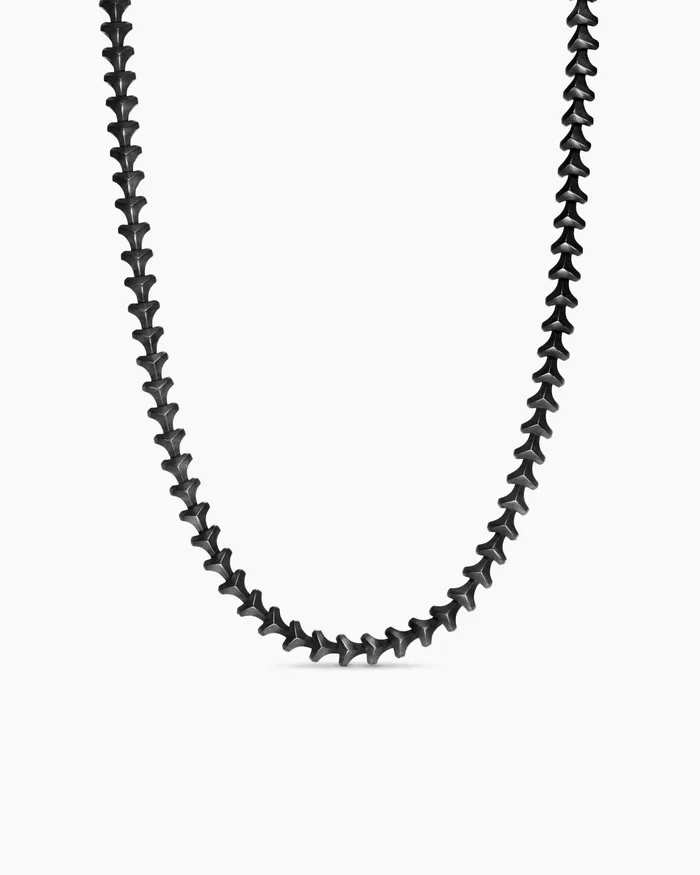 Mens Armory Necklace In Black Titanium 95mm Men David Yurman Chains